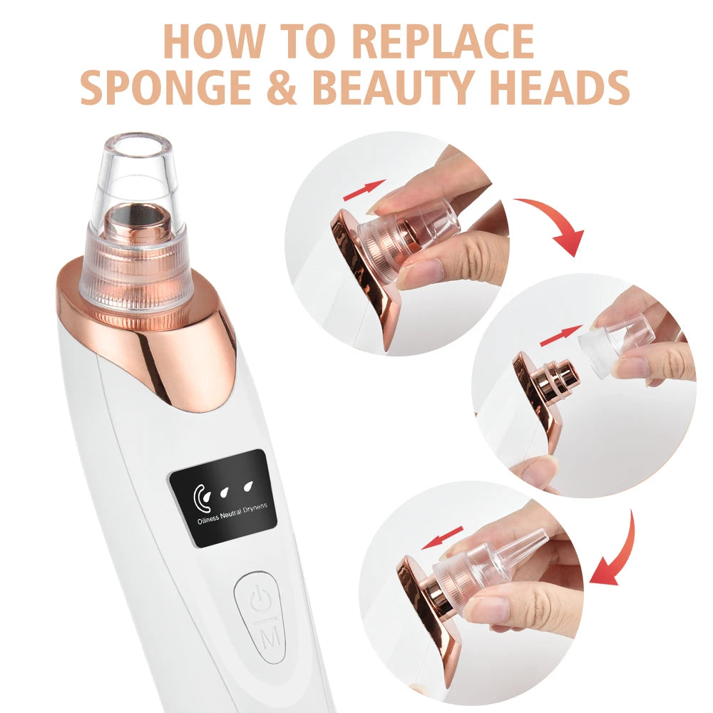 Electric Pore Vacuum: Blackhead & Acne Extractor with Deep Facial Cleansing Technology